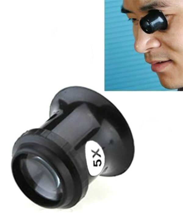 Watch Repair Tool Eyepiece Repair Watch Eye Mask Magnifier, 5X, 10X