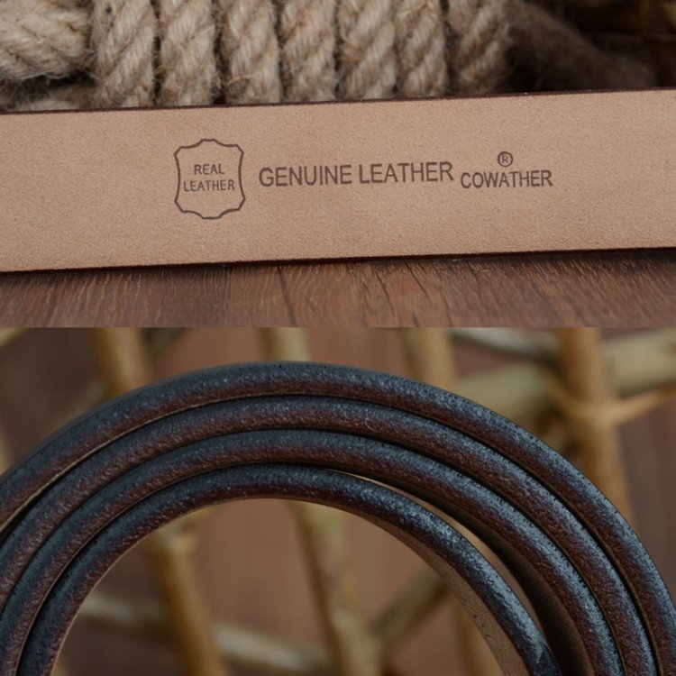 COWATHER XF002 Men Genuine Leather Luxury Business Casual Pin Buckle Belt, 100cm, 105cm, 110cm, 115cm, 120cm, 125cm, 130cm, 140cm, 150cm - Image 2