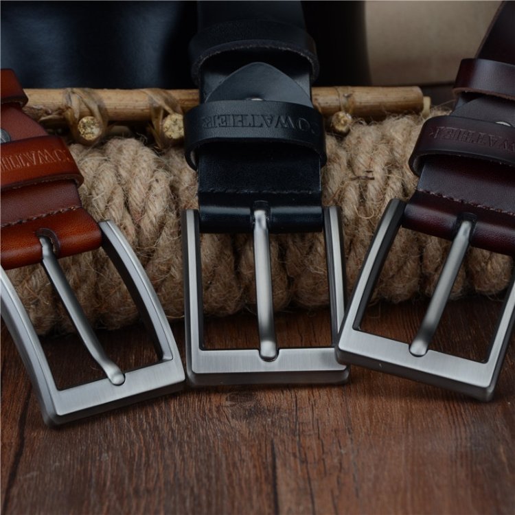 COWATHER XF002 Men Genuine Leather Luxury Business Casual Pin Buckle Belt, 100cm, 105cm, 110cm, 115cm, 120cm, 125cm, 130cm, 140cm, 150cm - Image 4