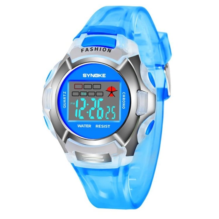 SYNOKE 99329 Waterproof Luminous Sports Electronic Watch for Children, Black, Blue, Green, Pink, Purple, Red - Image 5