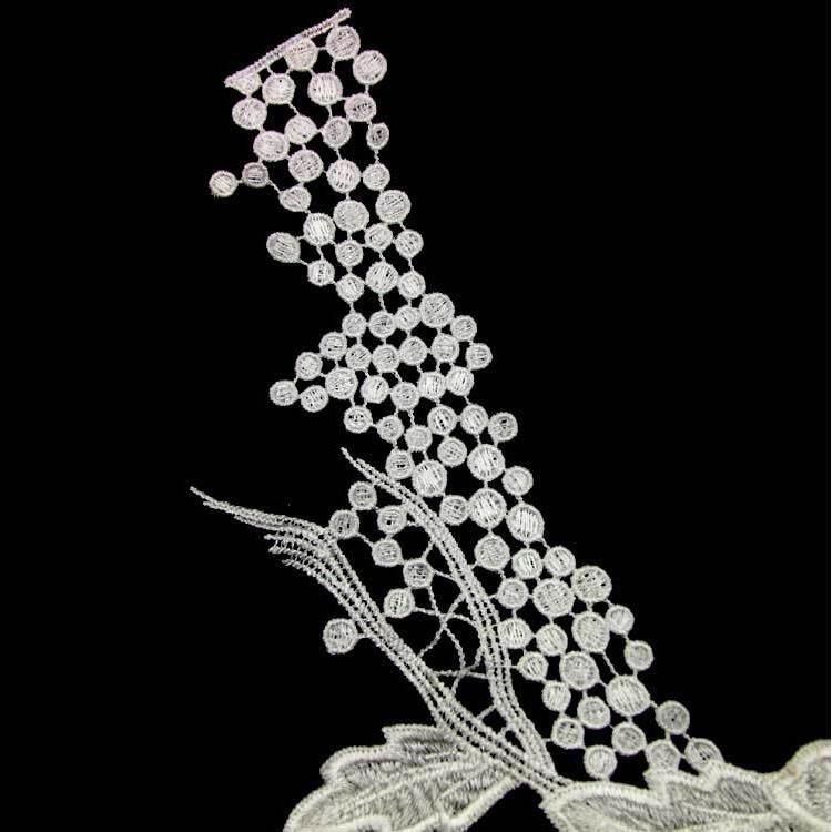 Lace Flower Embroidered Collar Fake Collar Clothing Accessories, Size: 31 x 30cm, Red, Red Wine, Pink, Green, Blue, Sky Blue, Purple, Gray, Beige, Black, Purple Pink, Gold, Gold Brown, Navy, Rose Red, Brown, Apricot, White - Image 4
