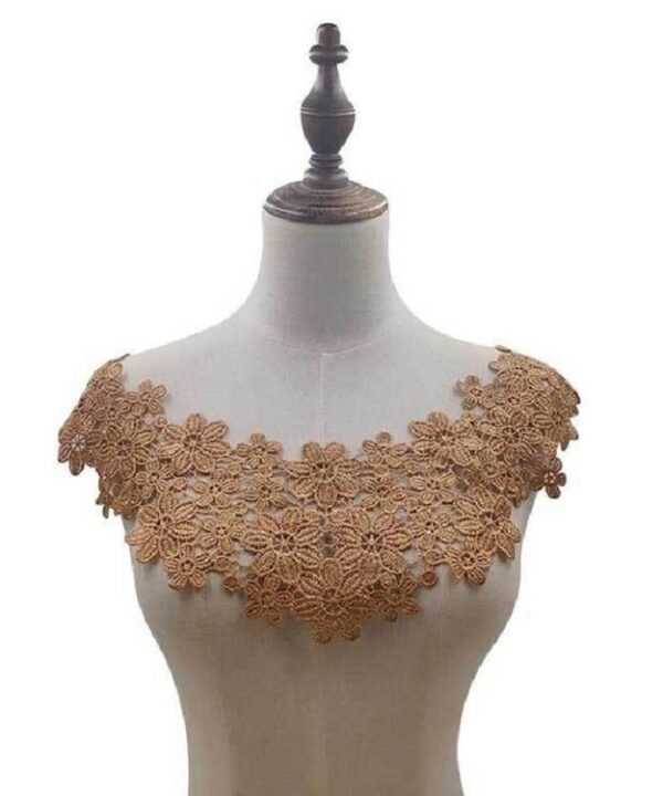 Lace Collar Three-dimensional Hollow Embroidered Fake Collar DIY Clothing Accessories, Size: About 45 x 26cm, Red, Green, Blue, Sky Blue, Purple, Gray, Black, Gold, Beige Brown, Gold Brown, Gold Line, Silver, Navy, Red Bean Paste Powder, Rose Red, Whit...