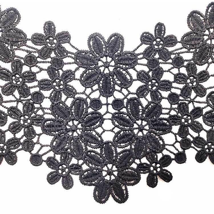 Lace Collar Three-dimensional Hollow Embroidered Fake Collar DIY Clothing Accessories, Size: About 45 x 26cm, Red, Green, Blue, Sky Blue, Purple, Gray, Black, Gold, Beige Brown, Gold Brown, Gold Line, Silver, Navy, Red Bean Paste Powder, Rose Red, Whit... - Image 4