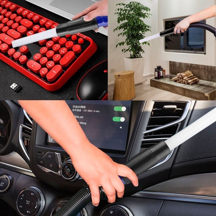 Universal Vacuum Attachment Tool, Tiny Tubes Cleaner for Car /Pets/ Keyboards/Air Vent /Drawers - Image 2
