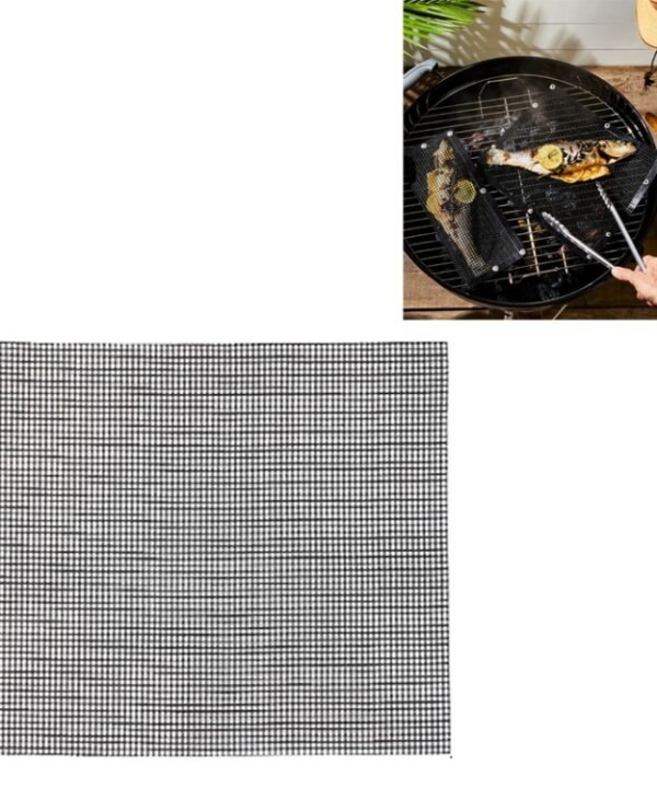 Non-Stick Grid Sheet Teflon Barbecue Mat Grill Grid Mat, 30x40 cm, 33x40 cm, 36x42 cm