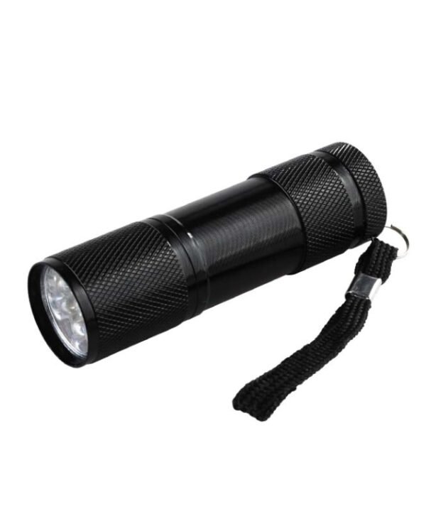 5 PCS 9 LEDs 395NM Mini UV Flashlight Fluorescent Agent Detection Pen Security Light