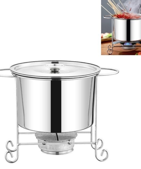 Stainless Steel Pot Rack Single Alcohol Dry Pot Skewers Shabu-Shabu, With Cover, Without Cover