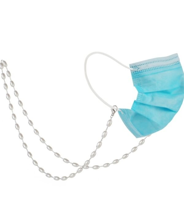 Mask Anti-Lost Lanyard Necklace Simple Oval-Shaped Pearl Mask Glasses Chain