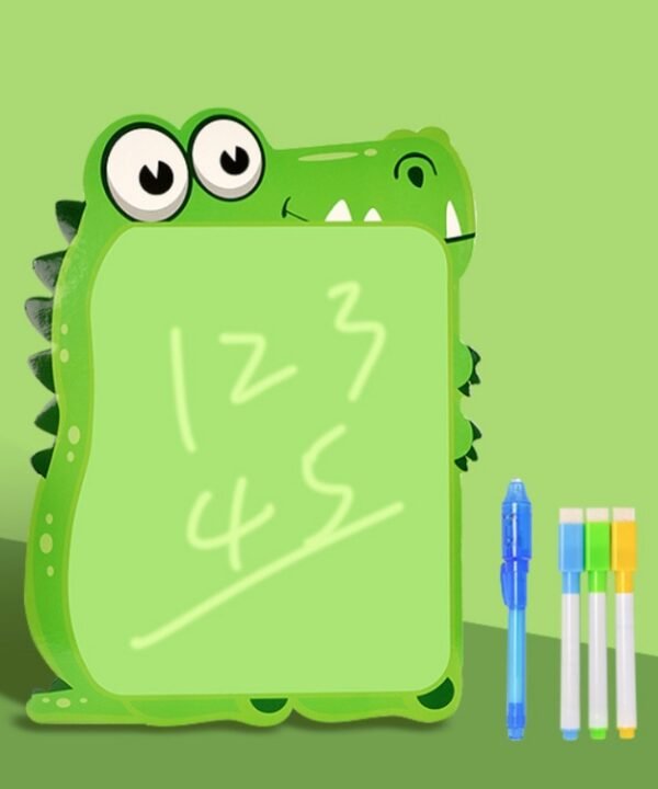 Children Fluorescent Drawing Board Multifunctional Writing Board Early Education Graffiti Board, Dinosaur, Cow, Giraffe, Zebra