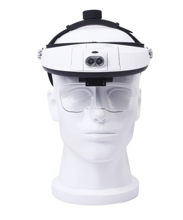 The Elderly Reading And Repairing Magnifying Glass With 2 LED Lamp Head-Mounted HD Magnifying Glass