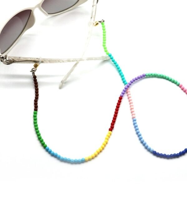 Color Beaded Non-Slip Anti-Drop Mask Glasses Chain Hanging Neck Lanyard Rope