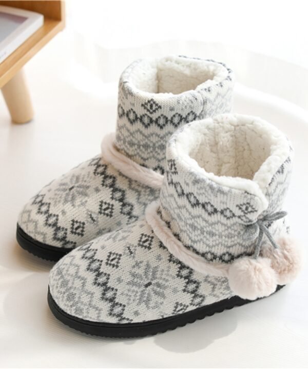 Winter High-Top Cotton Slippers Cotton Slippers With Heel Velvet Thick-Soled Indoor Warm Shoes, 35-36, 37-38, 39-40