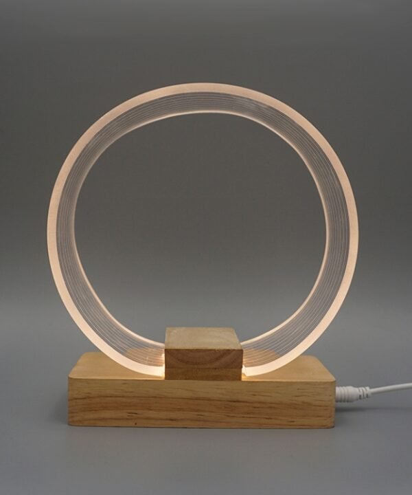 USB Acrylic Ring Table Lamp Night Light