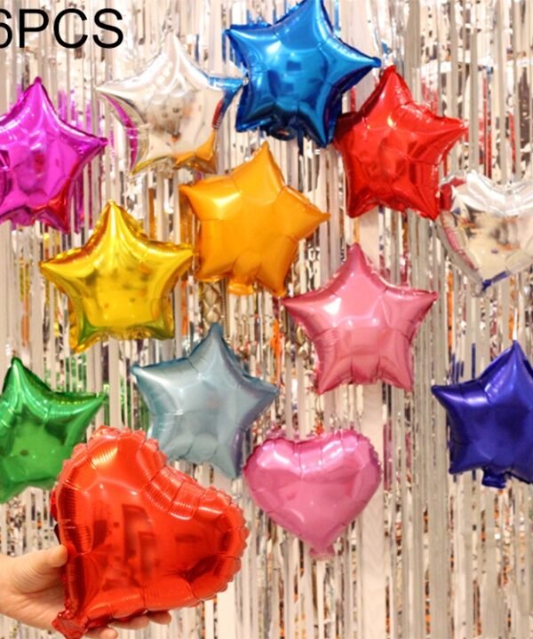 26 PCS 18 Inch Star-Shaped Aluminum Foil Balloon Holiday Domestic Aluminum Foil Balloon Decoration, Random Color Delivery