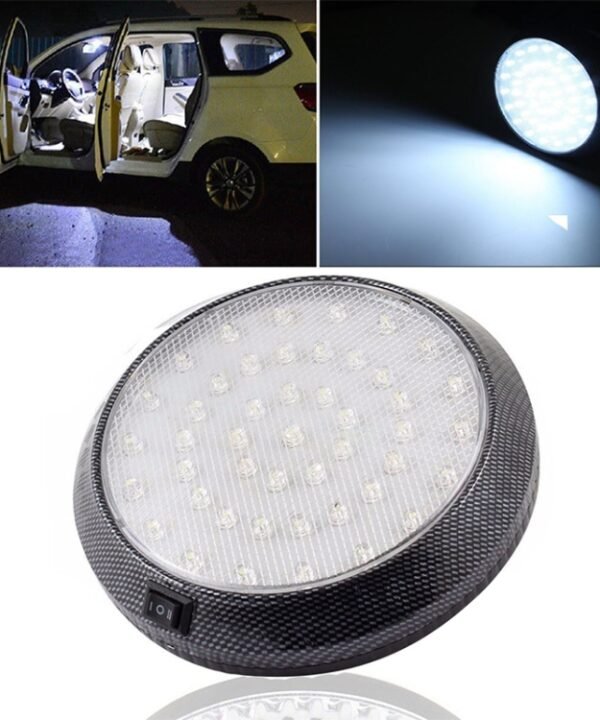 12V 46 LED Roof Light Camper Van Caravan Motor Home Boat White Light with ON / OFF Switch