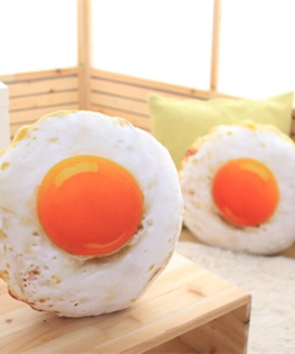 Simulation Stuffed Cotton Soft Fried Egg Cushion Sleeping Pillow Plush Baby Toys, Egg