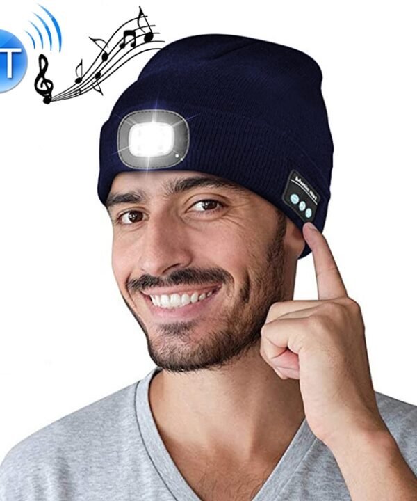 Outdoor Night Running Night Fishing LED Light Illumination Bluetooth 5.0 Knitted Hat