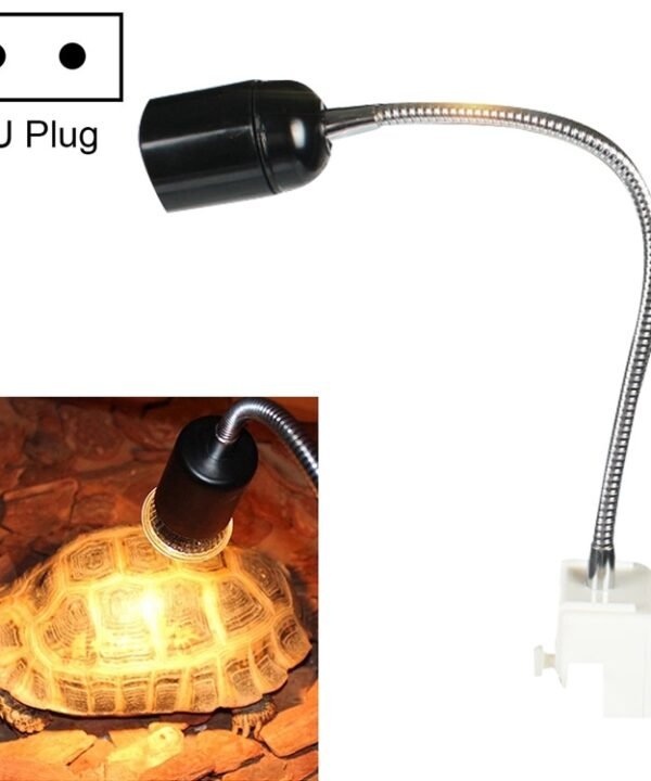 Tortoise UVB Tanning Lamp Holder Full Spectrum Pet Solar Heating Light Holder, EU Plug