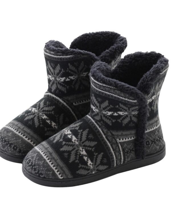 Winter Cashmere Home Boots Thick-Soled Cotton Slippers, 37-38, 39-40, 41-42, 43-44