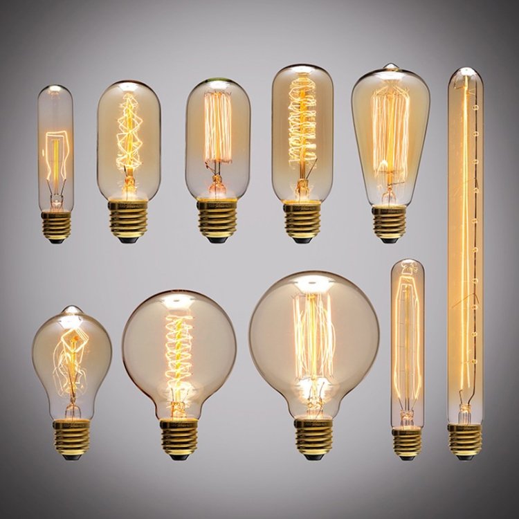 E27 40W Retro Edison Light Bulb Filament Vintage Ampoule Incandescent Bulb, AC 220V, A19 Spirai, G80 Spirai, G80 Filament, G95 Spirai, G95 Filament, ST64 Spirai, ST64 Christmas tree, ST64 Filament, T10 Filament, T185 Filament, T45 Spirai, T45 Filament - Image 2