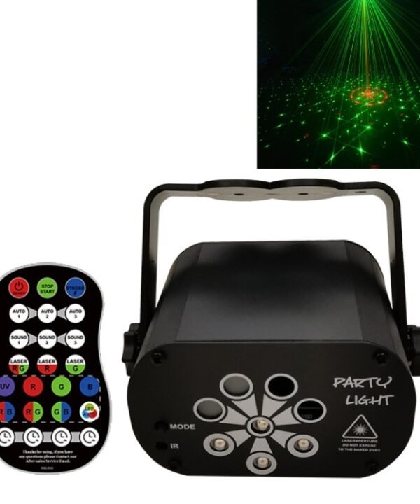 R90 8W UV Mini Laser Light Sound Control Induction Stage Atmosphere Light Bar KTV Laser Light, USB Plug-in, Built-in Battery Charging