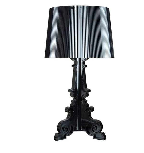 LED Bedlamp Bedroom Living Room Acryl Desk Lamp Bedside Lamp Shade Table Light Night, Black, Transparent