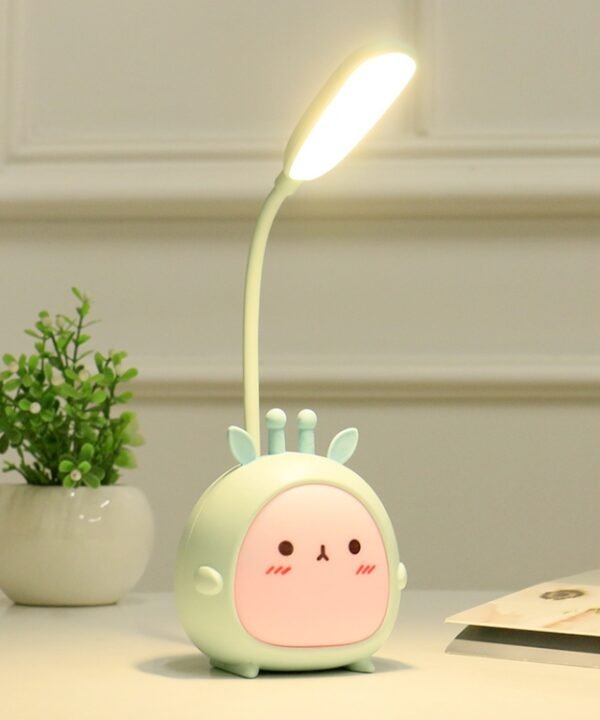 YW2021 Cartoon Cute LED Eye Protection Desk Lamp Student Dormitory Bedroom Folding Reading Desk Lamp, Green Lamb, Pink Lamb, Brown Lamb, Blue Fawn, Pink Fawn, Brown Fawn, Green Fawn, Green Bear, Pink Bear, Brown Bear, Blue Lamb