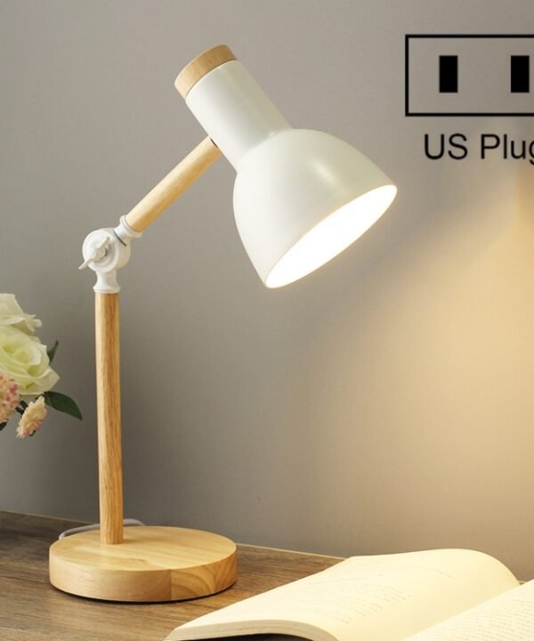 T1062 Dormitory Eye Protection Desk Lamp Bbedroom Bedside Wood Lamp, US Plug, EU Plug, UK Plug, AU Plug