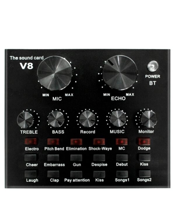 V8 Sound Card Set Dual Mobile Phone Computer Live Broadcast Universal Sound Card