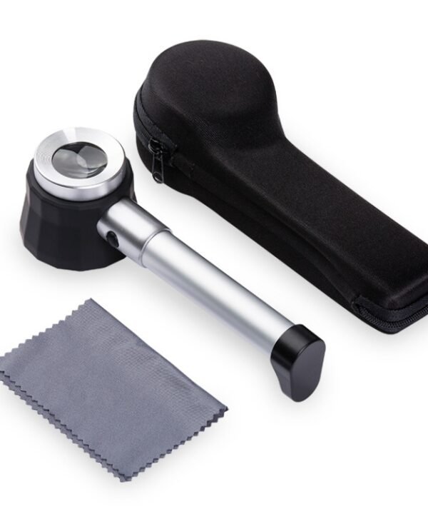 Handheld With Scale With 3 Lights 45 Times Magnifying Glass High-Definition Double Lens Magnifying Glass