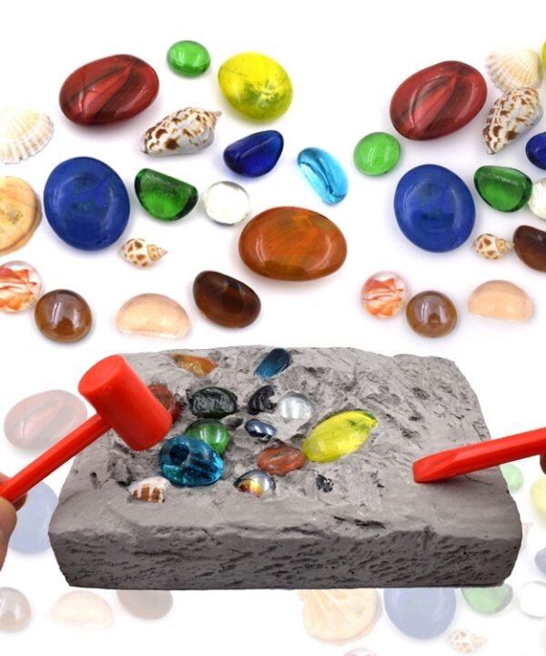 3 PCS Colorful Gemstone Archaeological Treasure Excavation Toy Creative DIY Puzzle Toy