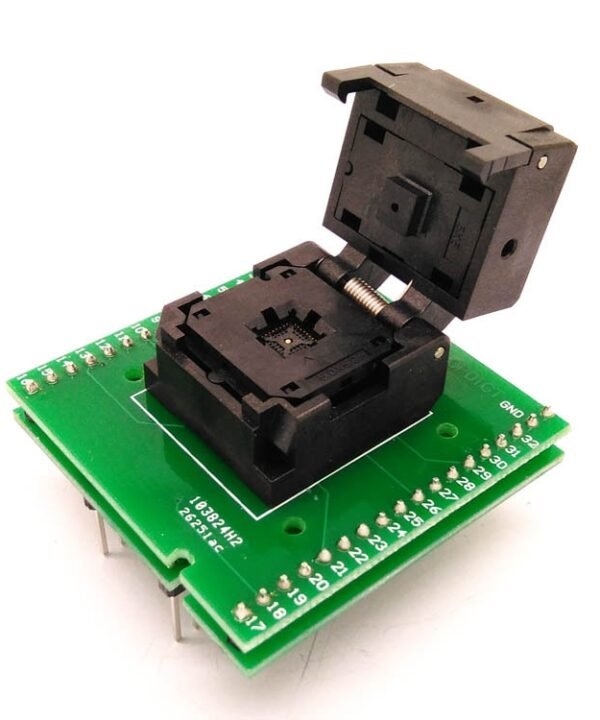 QFN32-0.5 Burning Seat Chip Test Seat Flip Shrapnel Double-Layer Board Programming Seat