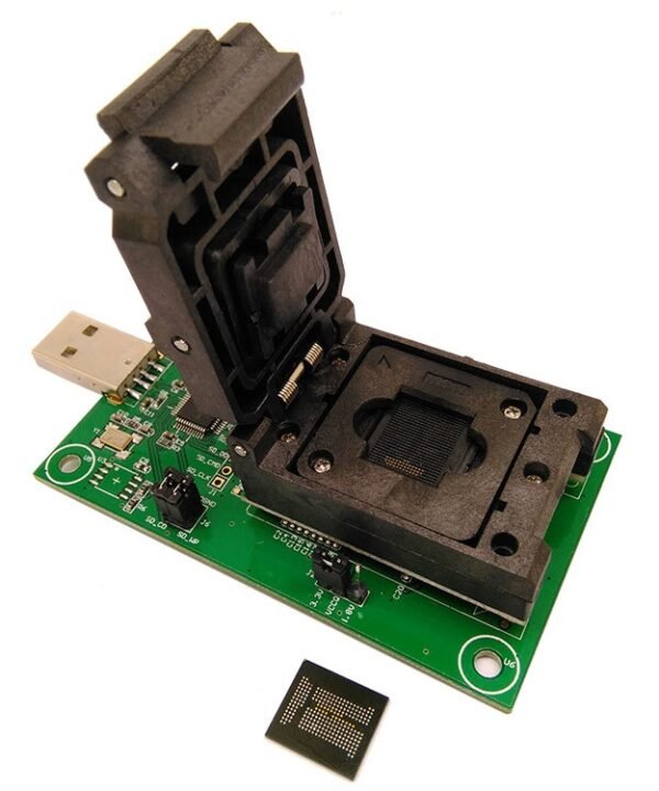 EMCP221 Flip Shrapnel To USB Test Socket Burn Socket