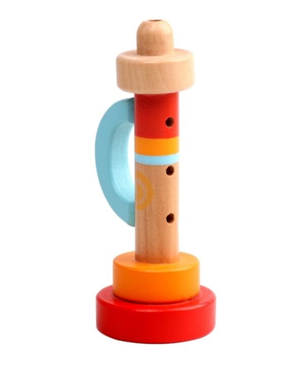 2 PCS Children Educational Early Education Wooden Horn Whistle Music Toy