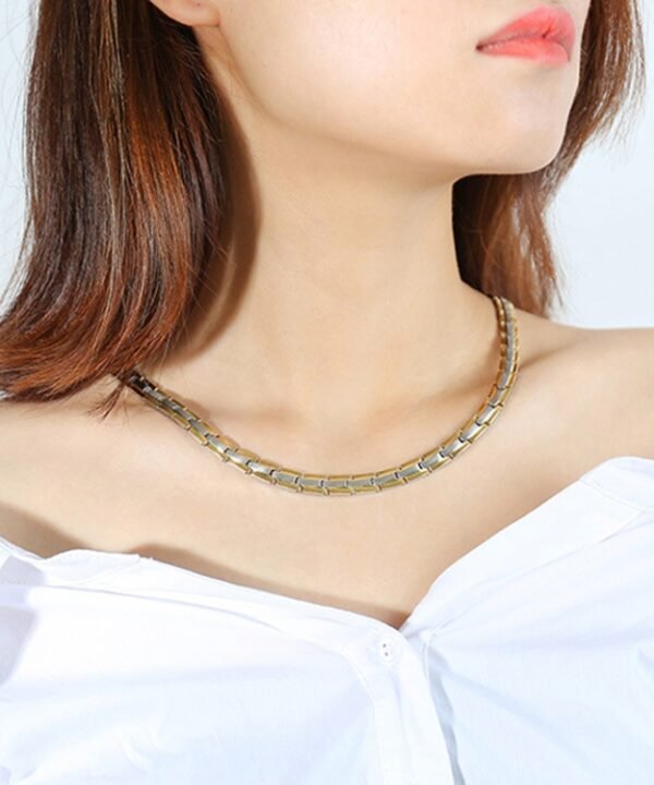 CNC-007 Magnetic Titanium Steel Necklace Jewelry, CNC-007(Golden), CNC-007(Rose Gold), CNC-007(Black), CNC-007(Steel Color)
