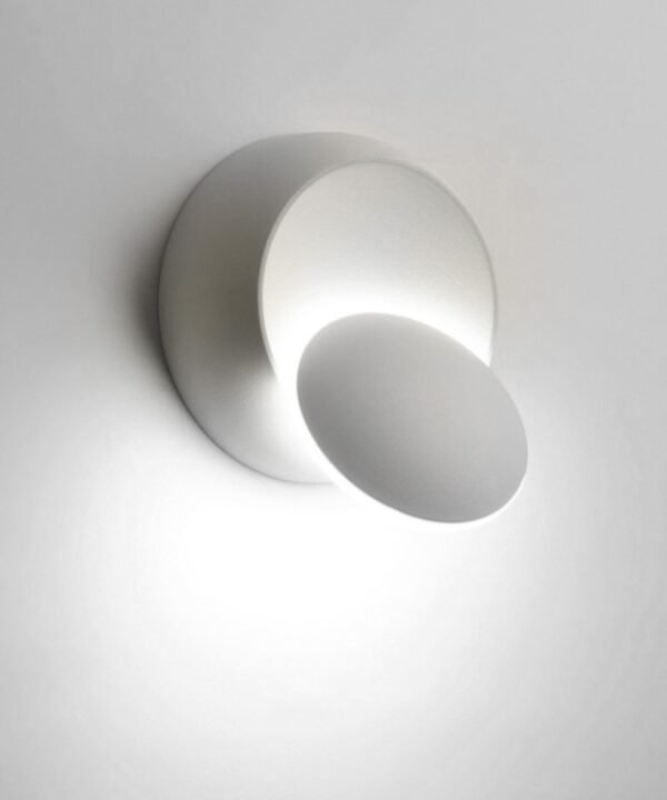 LED Wall Lamp 360 Degree Rotation Adjustable Bedside Light White Black Creative Wall Lamp Black Modern Aisle Round Lamp, Color Temperature:White/White, Color Temperature:White/Black, Color Temperature:Warm White/White, Color Temperature:Warm White/Blac...