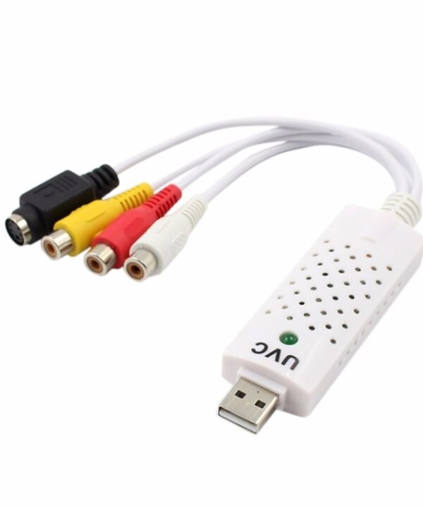 Portable USB 2.0 Audio Video Capture Card Adapter VHS to DVD Video Capture for Win7 / Win8/ XP/ Vista, Free Drive