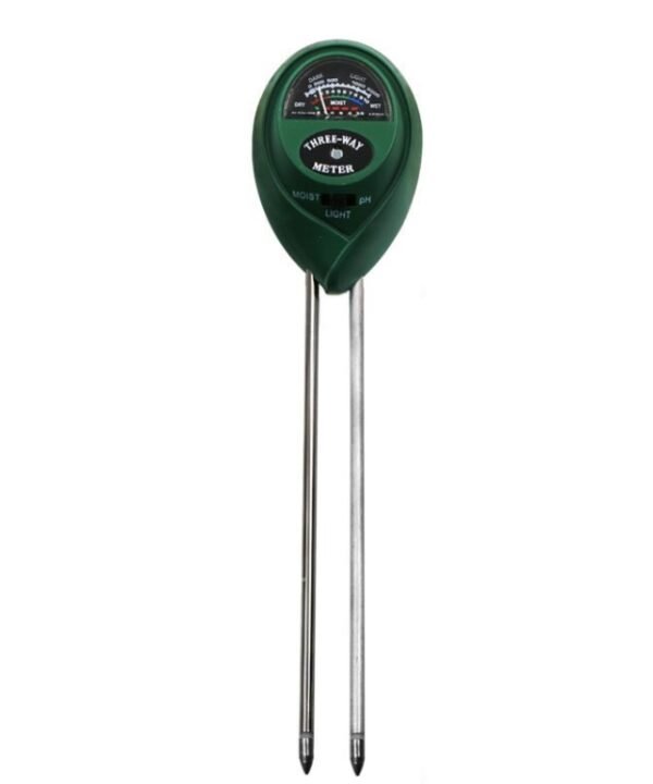 3 In 1 Soil Detector PH Value Light Intensity Test Pen Round Head Soil Dry Moisture Meter