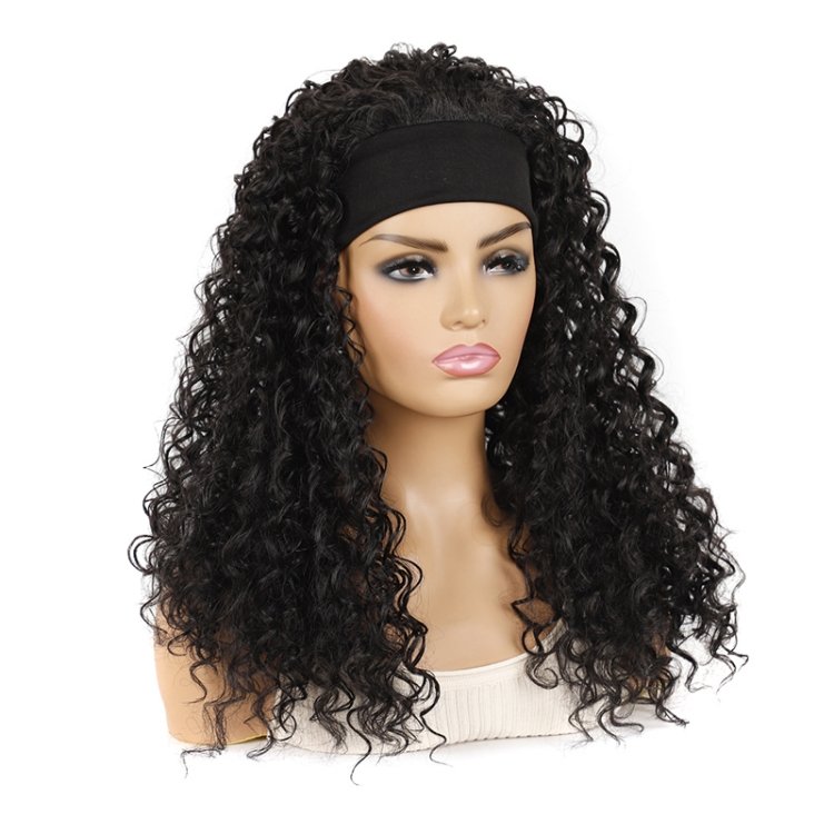 Hairband Wig Headgear Volume Chemical Fiber Wig Headgear, Black Hair Band 1B#O, Stars And Stripes Headband 1B#H, Leopard Headband 1B#G, Flower Hair Band 1B#C, 1B#XC, 4#XK, 27#XB, 33#XG, 613#O, 613#A, 613#G, 613#XC - Image 3