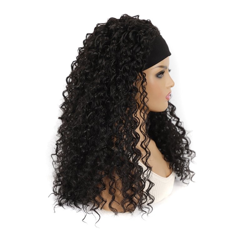 Hairband Wig Headgear Volume Chemical Fiber Wig Headgear, Black Hair Band 1B#O, Stars And Stripes Headband 1B#H, Leopard Headband 1B#G, Flower Hair Band 1B#C, 1B#XC, 4#XK, 27#XB, 33#XG, 613#O, 613#A, 613#G, 613#XC - Image 5