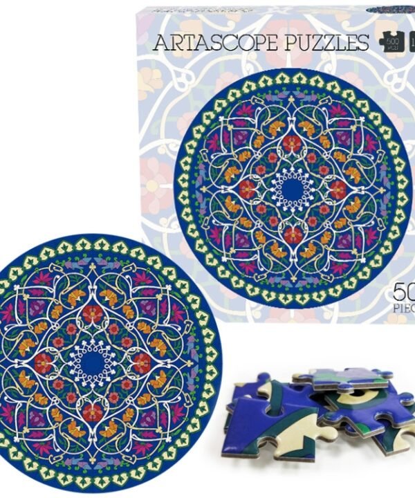 Round Adult Plane Puzzle Jigsaw Toy 500 Pieces, Diameter: 48CM, Artascope, Blooming Color, Butterfly, Zodiac, Rainbow, Magic Flower