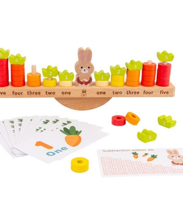 Children Early Education Puzzle Rabbit Balanced Toy Math Addition Subtraction Enlightenment Toy
