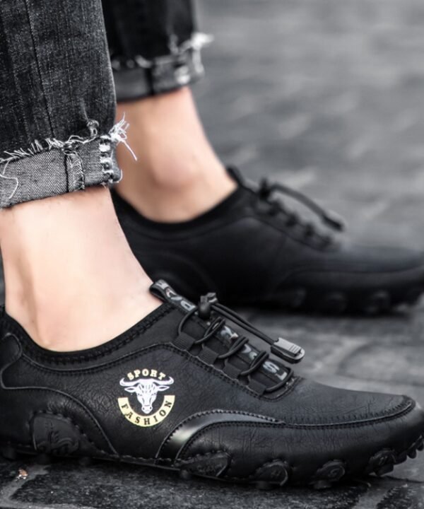 Spring And Summer Men Casual Octopus Peas Lazy Shoes Breathable Leather Shoes, 38, 39, 40, 41, 42, 43, 44, 45, 46, 47, 48