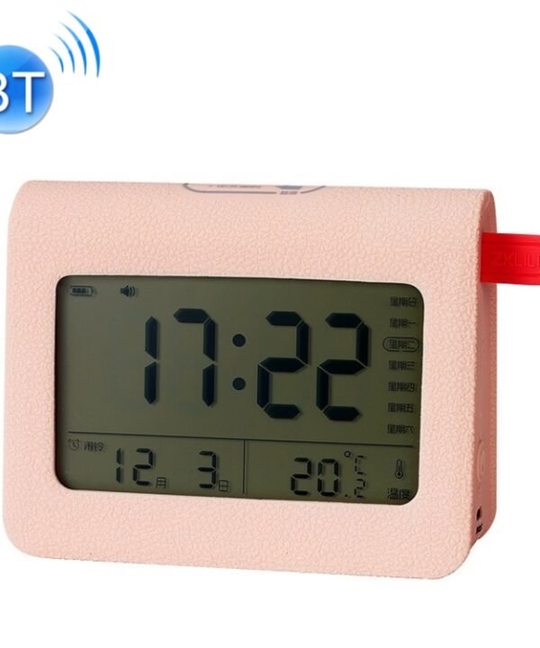 ZKLiLi Lazy Snooze Applet Alarm Clock Bedside Bluetooth Multifunctional Silent Digital Alarm Clock, Blue, Pink, Gray