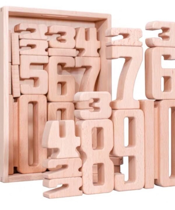 Children Particle Beech Number Building Blocks Children Mathematics Early Education Toy Teaching Aids, Number Building Blocks(32 PCS / Set)