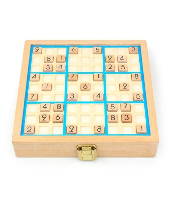 3 In1 Children Multifunctional Sudoku Board Game Puzzle Board Game, Blue, Pink