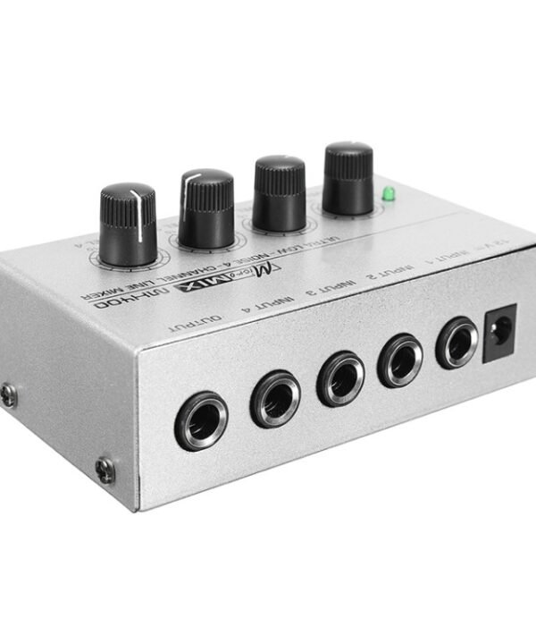 Mini Karaoke Audio Mixer4 Channel Line Mono Microphone Sound Mixing Amplifier For Family KTV
