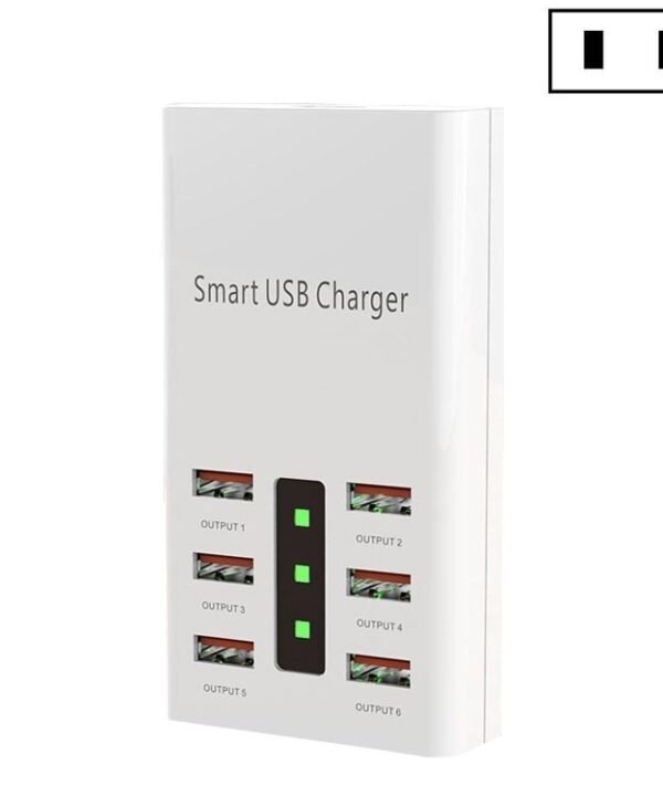 30W 2A Multi-Function 6-Port Charging Socket Universal Smart Phone And Tablet USB Charger, US Plug, EU Plug, UK Plug