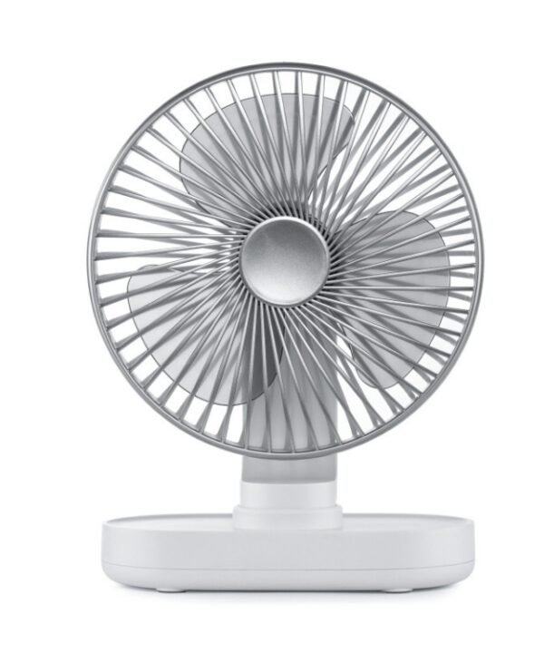 D77 Desktop Automatic Shaking hHead Fan Mute Portable Home Office Dormitory USB Fan, Ivory, Rose Pink