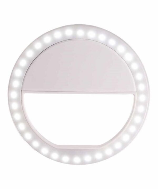 Ring-Shaped Mobile Phone Selfie Fill Light LED Flashlight For Live Photography, White, Black, Pink